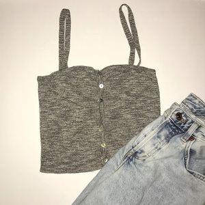 Button-up Cropped Tanktop